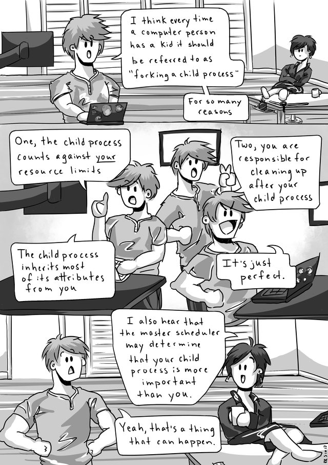 forking a child process HerpaDerpParty